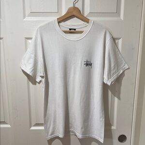 Stussy White Short Sleeve Tee Casual Cotton